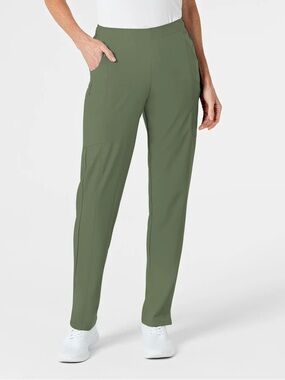 Wonder Wink W123 olive green scrub pants straight leg size xs petite